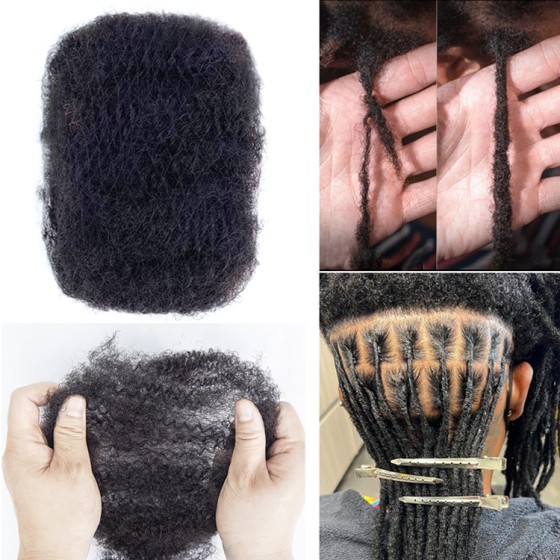 KAMA High Quality Afro Kinky Bulk Human Hair 10 Inches 30gram Locs Extension Bulk Hair for Twists and Braiding